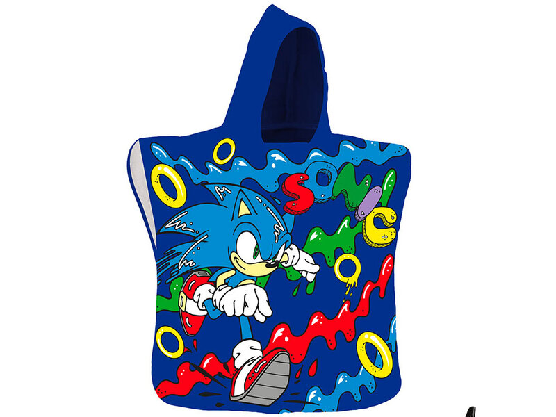 Sonic Poncho, Keep Running - 50 x 100 cm - Polyester