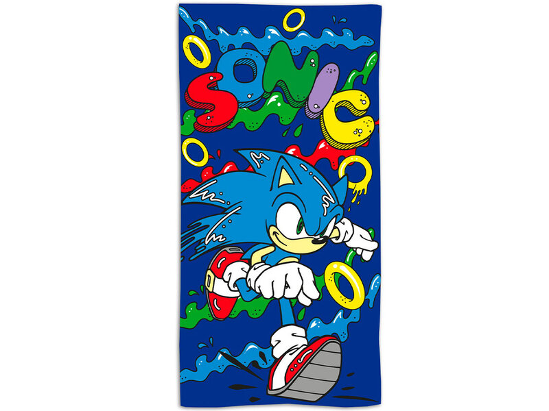 Sonic the Hedgehog Beach towel Rings - 70 x 140 cm - Polyester