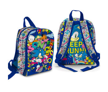 Sonic the Hedgehog Toddler backpack Keep Running 31 x 25 cm Polyester