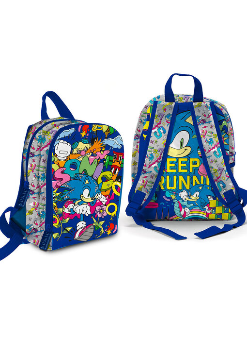 Sonic Peuterrugzak Keep Running 31 x 25 cm Polyester