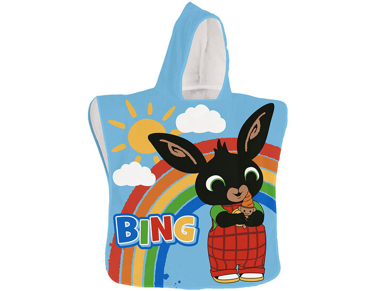 Bing Bunny Poncho, Glace - 50 x 100 cm - Polyester