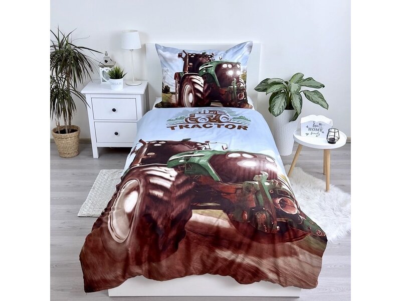 Sweet Home Dekbedovertrek Tractor - Eenpersoons - 140 x 200 cm  - Polyester