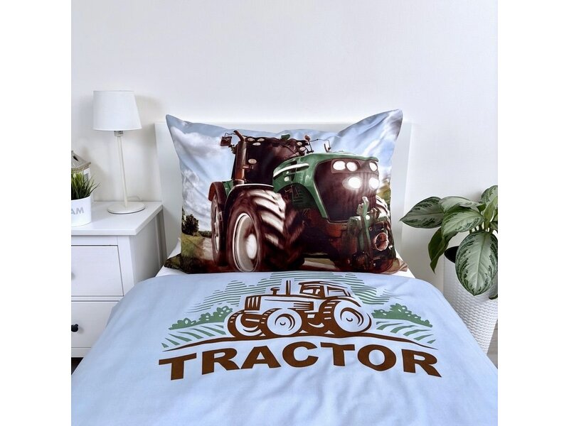 Sweet Home Bettbezug Traktor – Einzelbett – 140 x 200 cm – Polyester