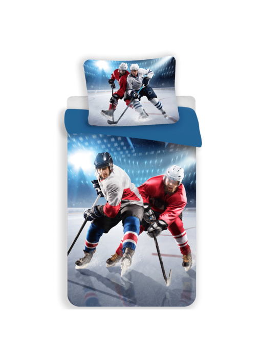 Sweet Home Housse de couette Hockey sur glace 140 x 200 + 70 x 90 cm Polyester