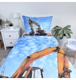 Sweet Home Duvet cover Excavator - Single - 140 x 200 cm - Cotton