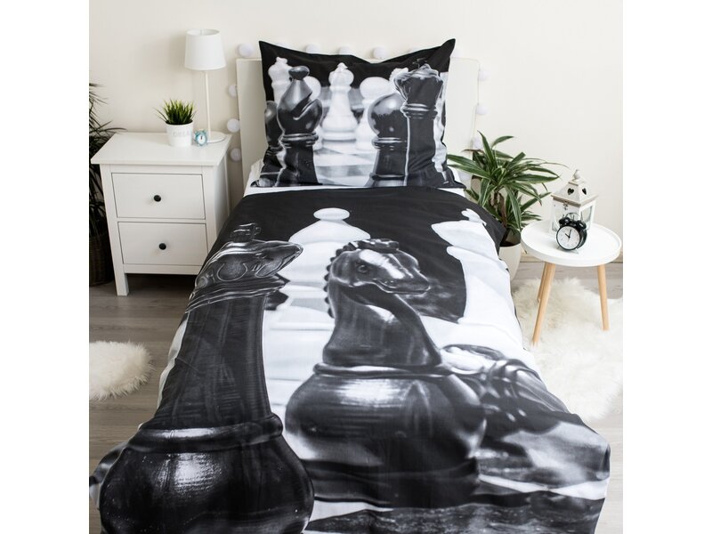 Sweet Home Duvet cover, Chess - Single - 140 x 200 cm - Cotton