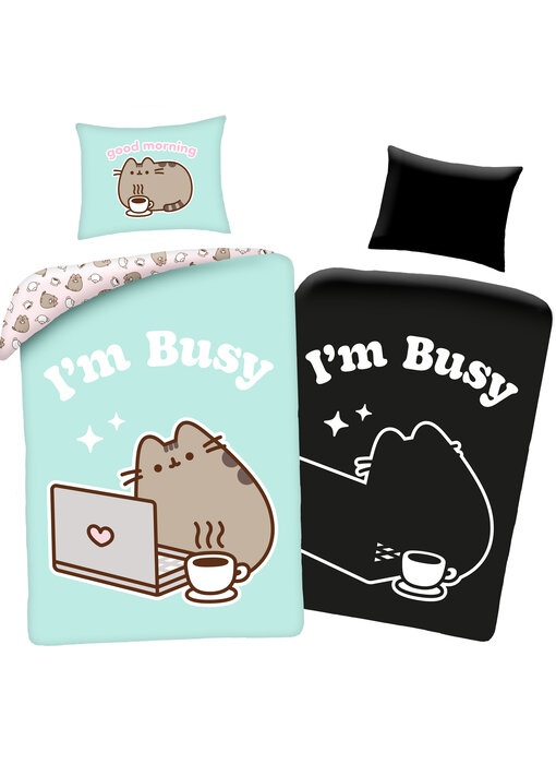 Pusheen Bettbezug Glow in the Dark Busy 140 x 200 cm + 70 x 90 cm Baumwolle