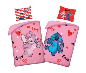 Disney Lilo & Stitch Bettbezug Be Mine 140 x 200 cm + 70 x 90 cm Baumwolle