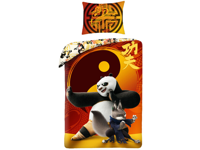 Kung Fu Panda Housse de couette, Qin Na - Simple - 140 x 200 cm - Coton