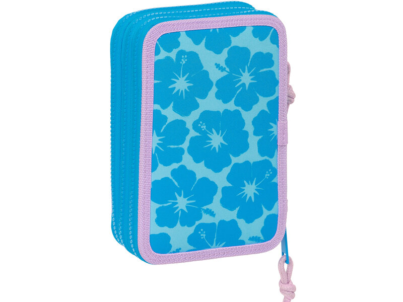 Disney Lilo & Stitch Filled Pencil Case, Hawaii - 36 pieces - 19.5 x 12.5 x 5.5 cm - Polyester