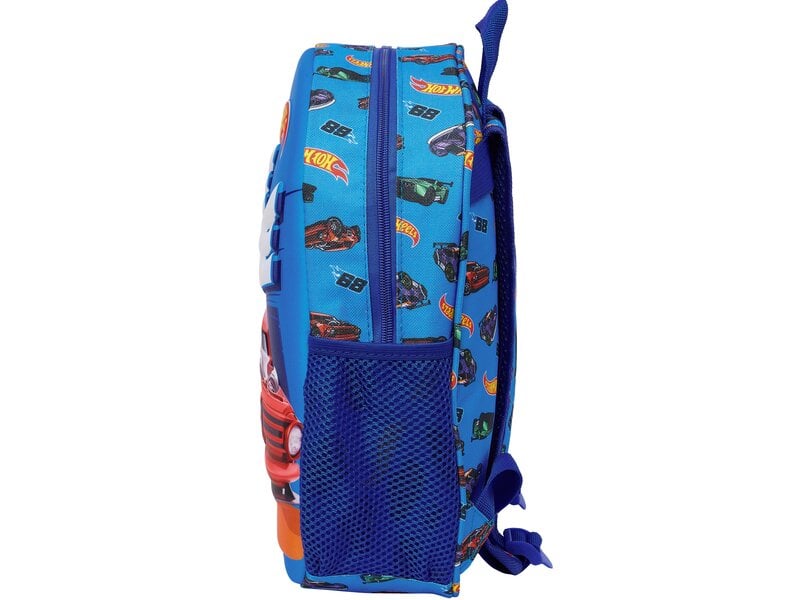 Hot Wheels Backpack, 3D Made to Race - 33 x 27 x 10 cm - Polyester