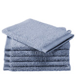 De Witte Lietaer Washandjes Contessa, Stone Blue - 16 x 21 cm - 6 stuks - Katoen