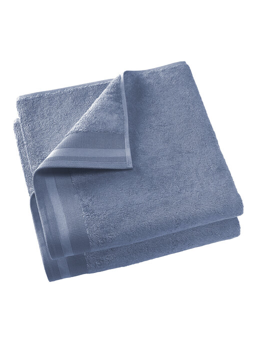 De Witte Lietaer Serviette de bain Contessa Stone Blue 70 x 140 cm Coton 2 pièces