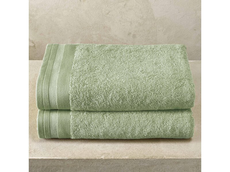 De Witte Lietaer Bath towel Contessa, Sea Green - 70 x 140 cm - 2 pieces - Cotton