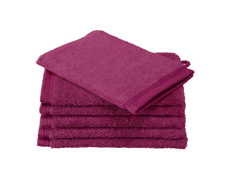 De Witte Lietaer Washcloths Contessa, Aubergine - 16 x 21 cm - 6 pieces - Cotton