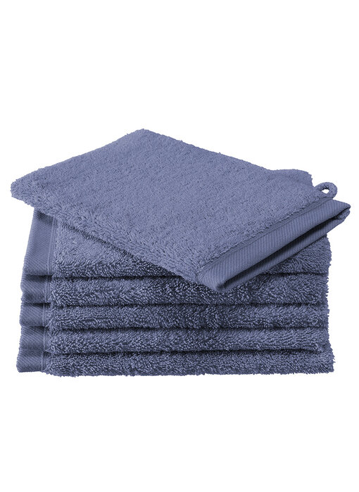 De Witte Lietaer Waschlappen Contessa Sapphire Blue16 x 21 cm - 6 Stk.