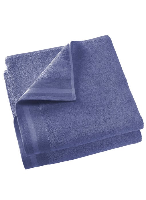 De Witte Lietaer Bath towel Contessa Sapphire Blue 70 x 140 cm Cotton 2 pieces