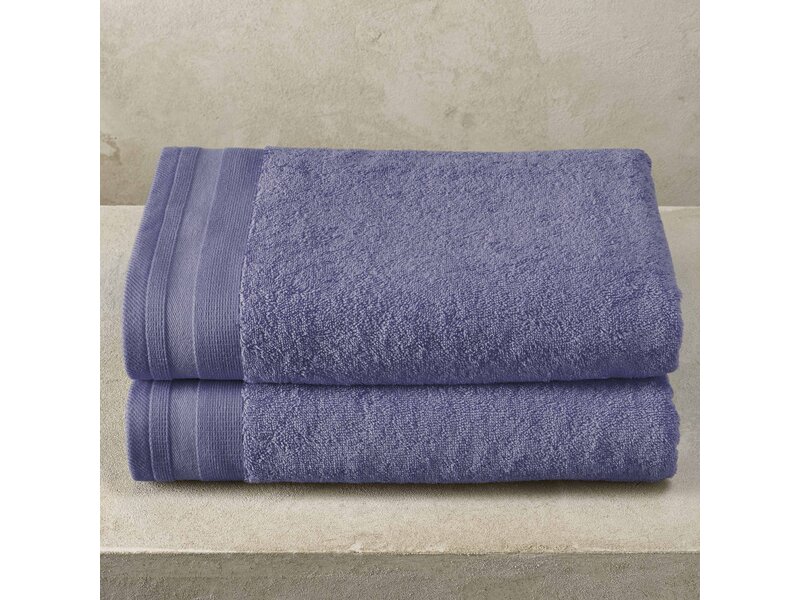 De Witte Lietaer Bath towel Contessa, Sapphire Blue - 70 x 140 cm - 2 pieces - Cotton