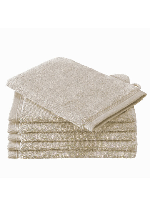 De Witte Lietaer Washandjes Contessa Sand 16 x 21 cm - 6 st.