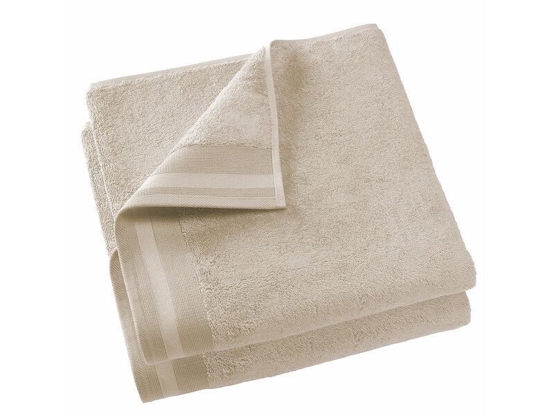 De Witte Lietaer Douchelaken Contessa, Sand - 70 x 140 cm - 2 stuks - Katoen