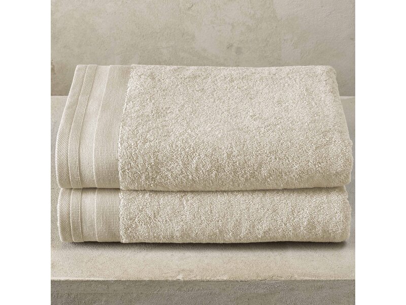 De Witte Lietaer Douchelaken Contessa, Sand - 70 x 140 cm - 2 stuks - Katoen