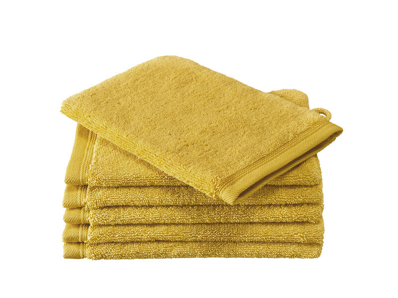 De Witte Lietaer Washcloths Contessa, Ochre - 16 x 21 cm - 6 pieces - Cotton