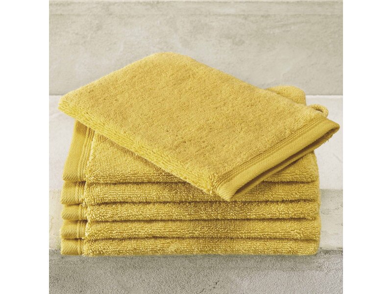 De Witte Lietaer Washcloths Contessa, Ochre - 16 x 21 cm - 6 pieces - Cotton