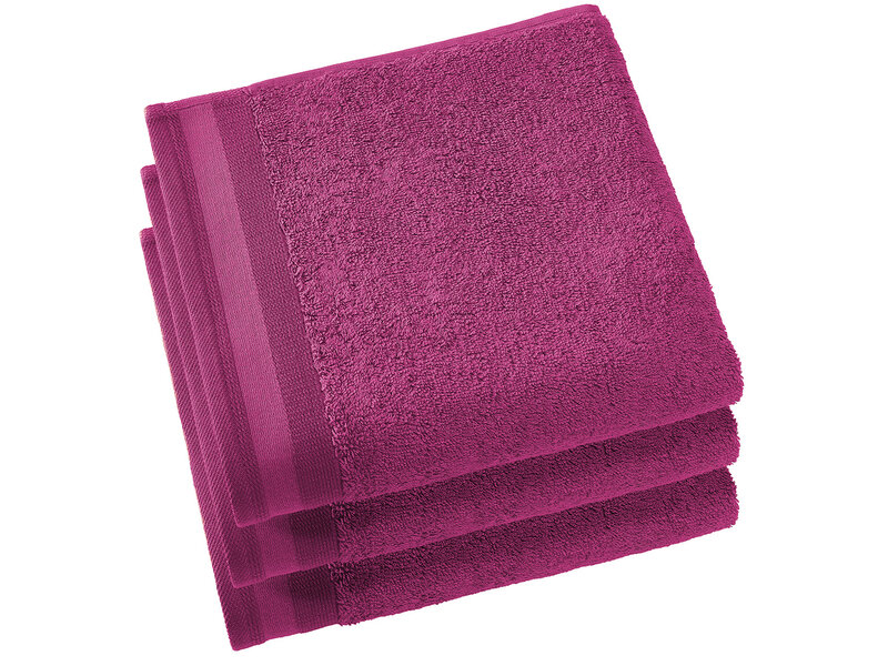 De Witte Lietaer Towels Contessa, Magenta - 50 x 100 cm - 3 pieces - Cotton