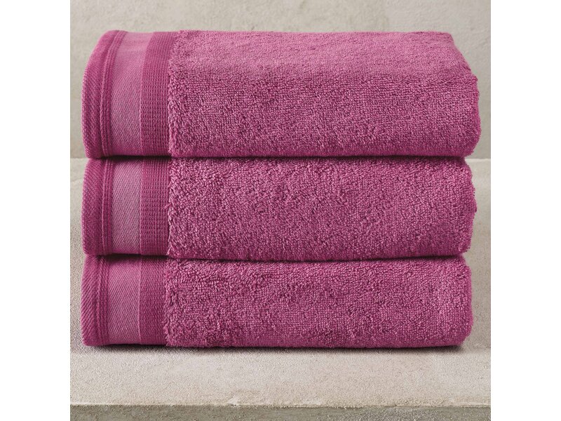 De Witte Lietaer Towels Contessa, Magenta - 50 x 100 cm - 3 pieces - Cotton