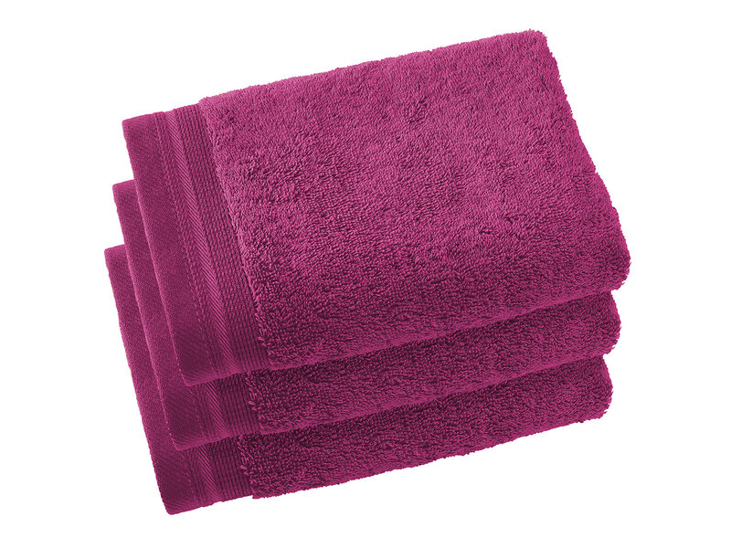 De Witte Lietaer Guest towels Contessa, Magenta - 40 x 60 cm - 3 pieces - Cotton