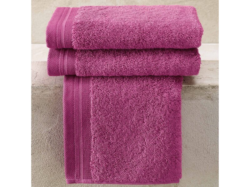 De Witte Lietaer Guest towels Contessa, Magenta - 40 x 60 cm - 3 pieces - Cotton