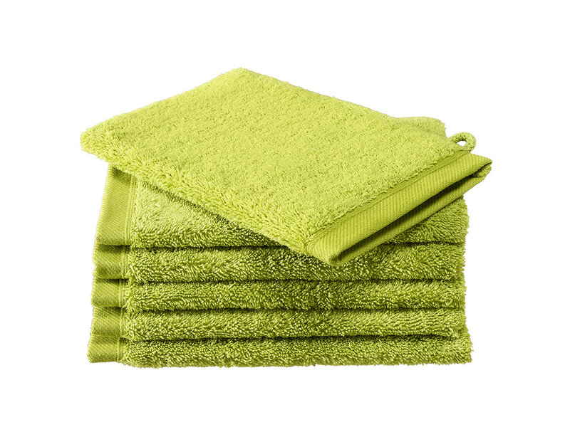 De Witte Lietaer Waschlappen Contessa, Lime Green– 16 x 21 cm – 6 Stück – Baumwolle