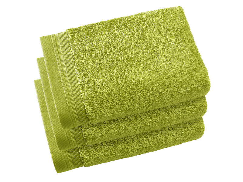 De Witte Lietaer Guest towels Contessa, Lime Green - 40 x 60 cm - 3 pieces - Cotton