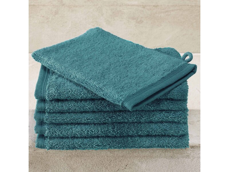 De Witte Lietaer Washandjes Contessa, Lake Green - 16 x 21 cm - 6 stuks - Katoen