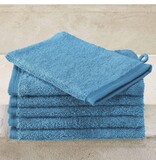 De Witte Lietaer Washandjes Contessa, Lagoon Blue - 16 x 21 cm - 6 stuks - Katoen