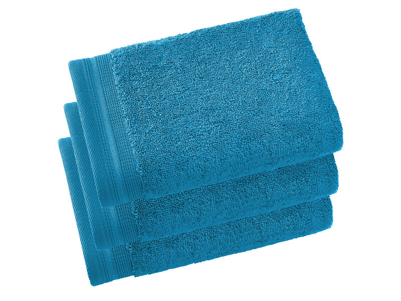 De Witte Lietaer Serviettes invités Contessa, Lagoon Blue - 40 x 60 cm - 3 pièces - Coton