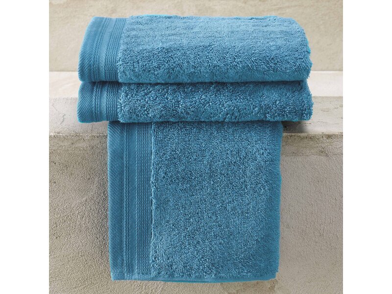 De Witte Lietaer Guest towels Contessa, Lagoon Blue - 40 x 60 cm - 3 pieces - Cotton