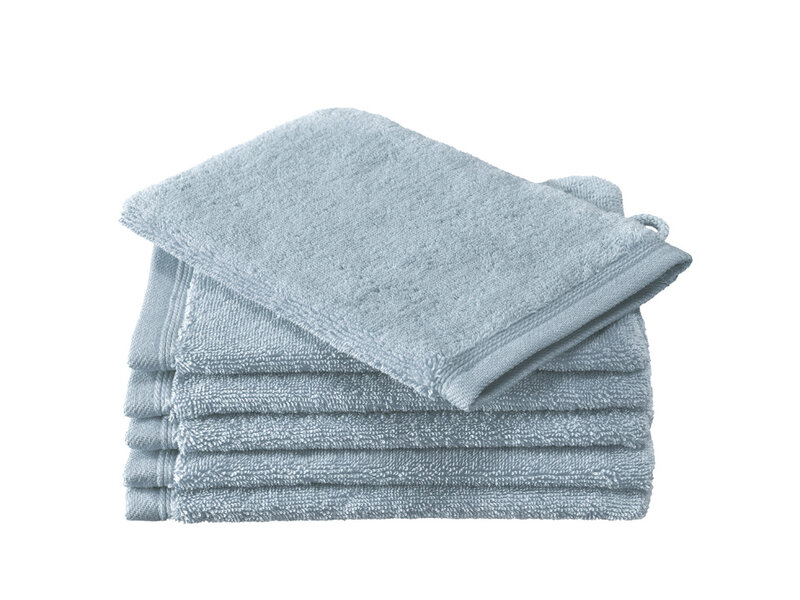 De Witte Lietaer Washandjes Contessa, Ice Blue - 16 x 21 cm - 6 stuks - Katoen