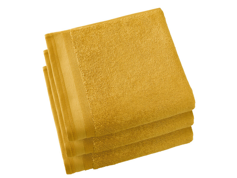 De Witte Lietaer Towels Contessa, Golden Yellow - 50 x 100 cm - 3 pieces - Cotton