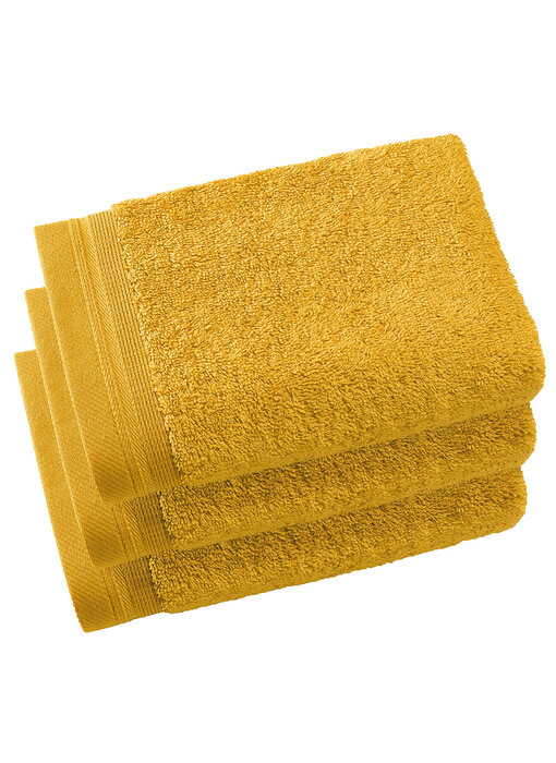 De Witte Lietaer Guest towels Contessa Golden Yellow 40 x 60 cm Cotton 3 pieces