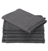 De Witte Lietaer Washcloths Contessa, Dark Grey - 16 x 21 cm - 6 pieces - Cotton