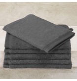 De Witte Lietaer Washandjes Contessa, Dark Grey - 16 x 21 cm - 6 stuks - Katoen