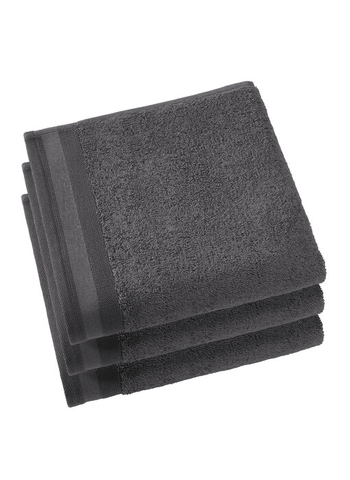 De Witte Lietaer Towels Contessa Dark Grey 50 x 100 cm 3 pcs.