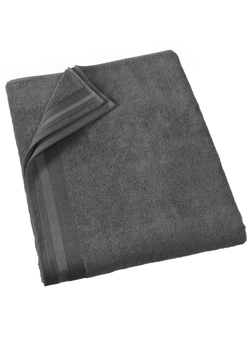 De Witte Lietaer Serviette de bain Contessa Dark Grey 100 x 150 cm Coton