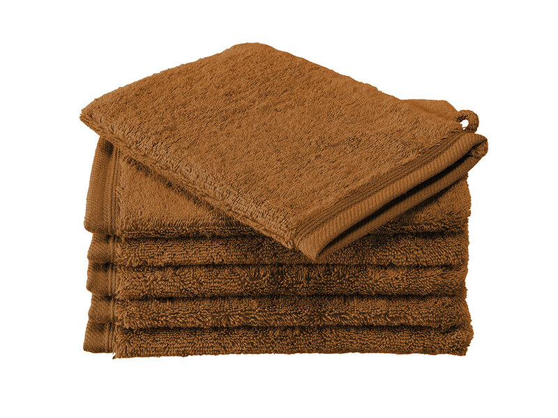 De Witte Lietaer Washcloths Contessa, Caramel - 16 x 21 cm - 6 pieces - Cotton