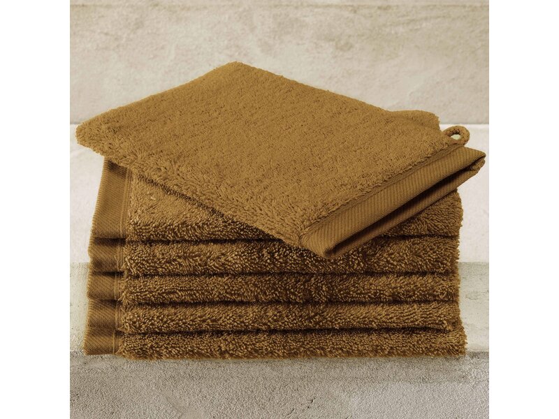 De Witte Lietaer Washcloths Contessa, Caramel - 16 x 21 cm - 6 pieces - Cotton