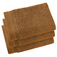 Serviettes invités Contessa Caramel 40 x 60 cm Coton 3 pièces