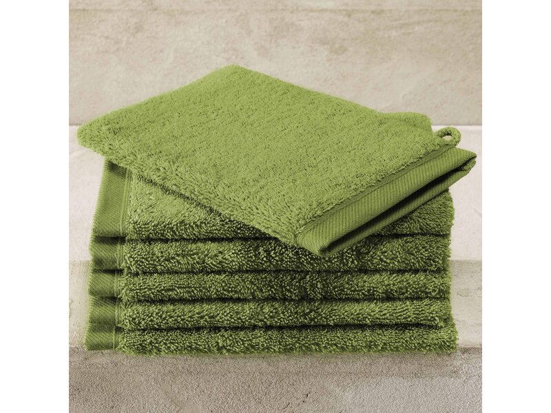 De Witte Lietaer Washcloths Contessa, Cactus - 16 x 21 cm - 6 pieces - Cotton