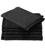 De Witte Lietaer Washandjes Contessa, Black - 16 x 21 cm - 6 stuks - Katoen