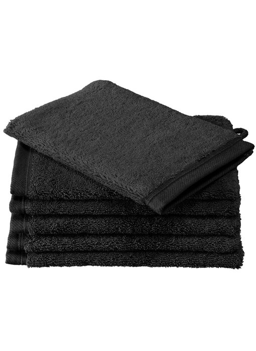 De Witte Lietaer Washcloths Contessa Black 16 x 21 cm - 6 pcs.